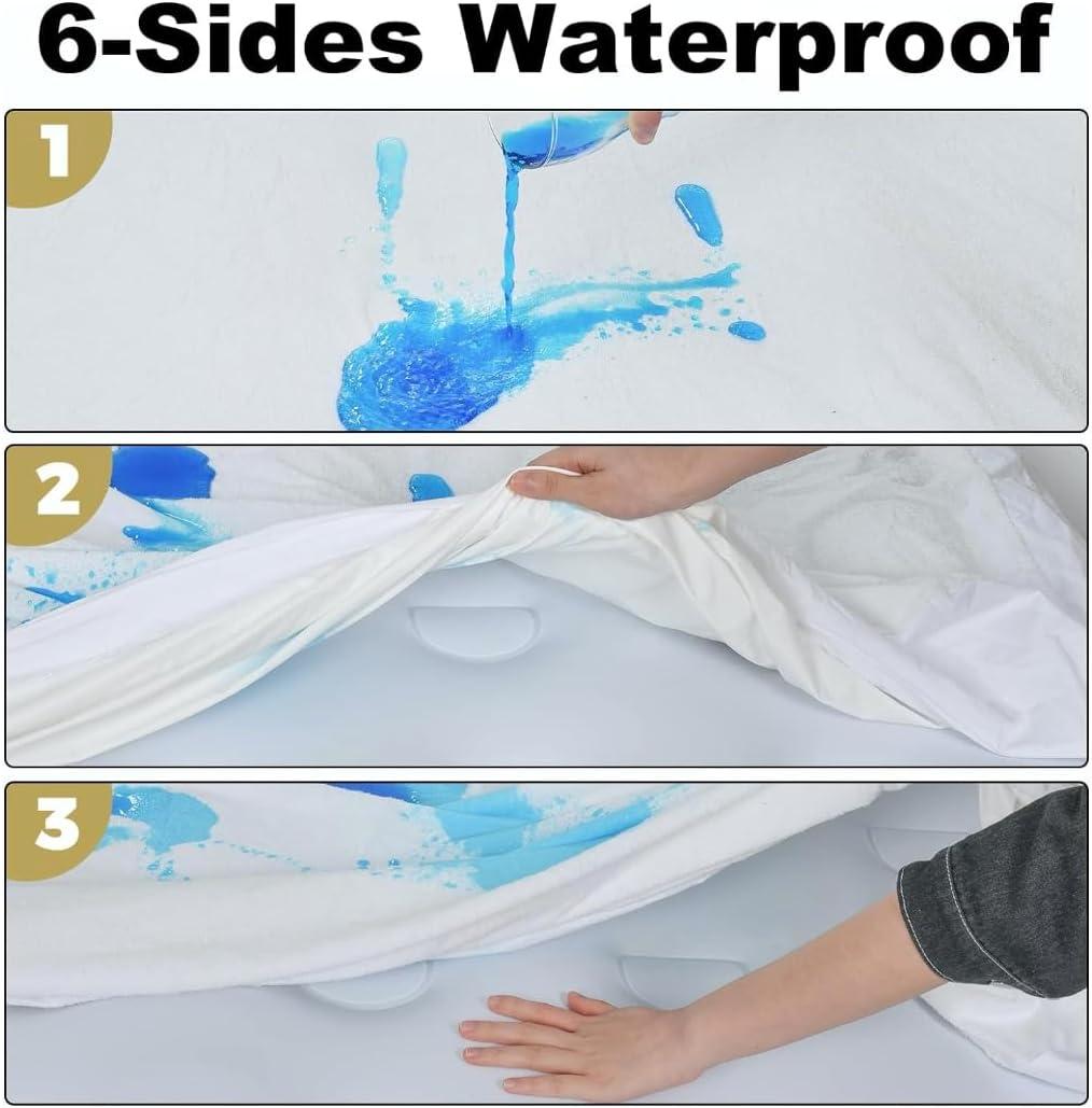 MATTSHIELD New Ultimate 3-Piece Kit - Bed Bug-Proof Mattress Cover Queen Size 100% Cotton Top + 2 Pillow Protectors with Zipper - 6 Sided Waterproof Encasement, Total Defense Kit