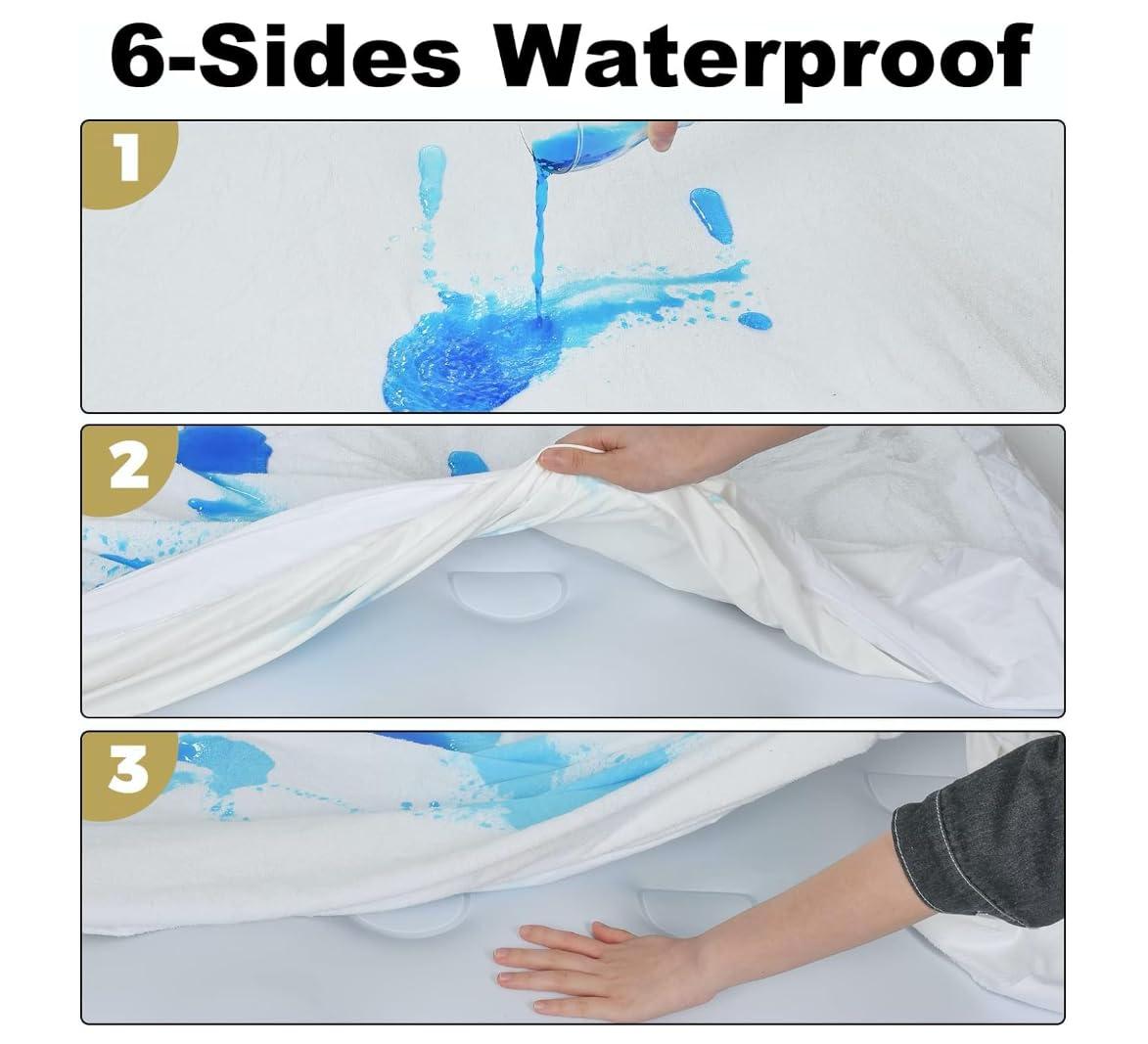 MATTSHIELD Ultimate 3-Piece Kit - Bed Bug-Proof Mattress Cover Queen Size 100% Cotton Top + 2 Pillow Protectors with Zipper - 6 Sided Waterproof Encasement, Total Defense Kit