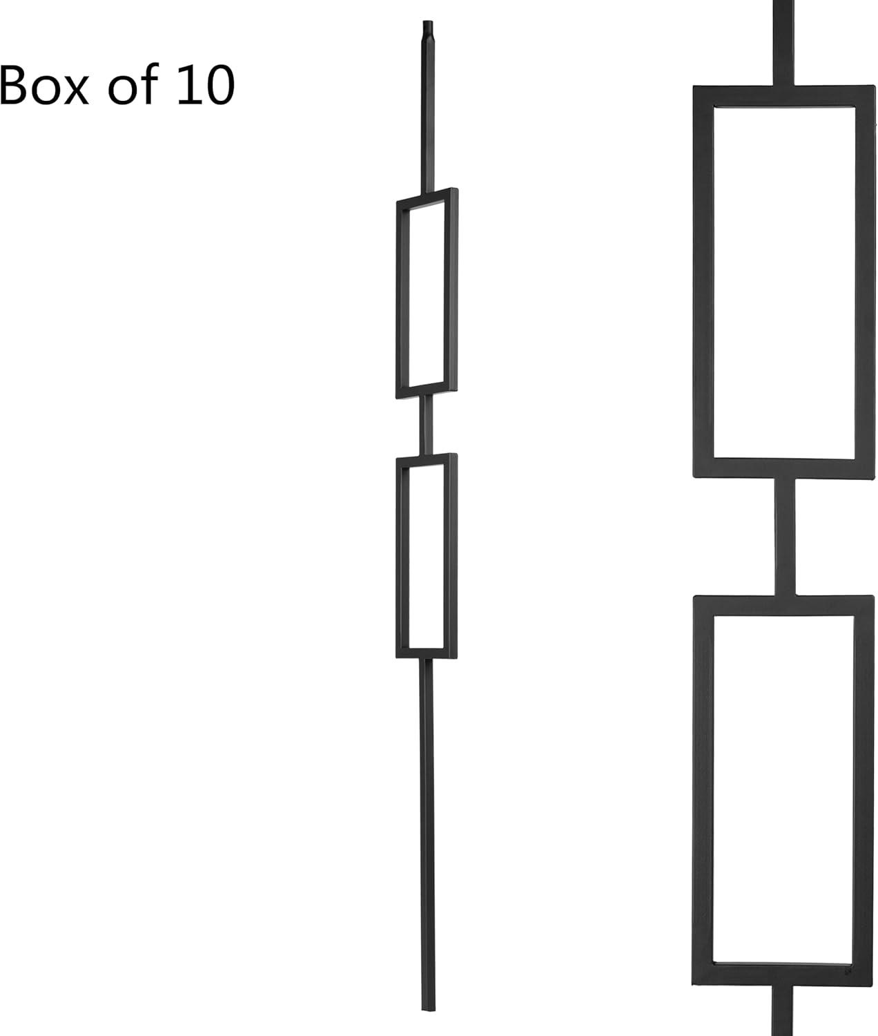 Wrought Iron Railings - Set Of 10 Deck Railings - 1/2 Inch Hollow Iron Lintel