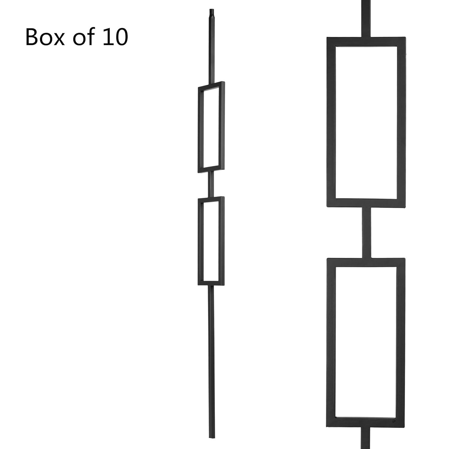 Wrought Iron Railings - Set Of 10 Deck Railings - 1/2 Inch Hollow Iron Lintel