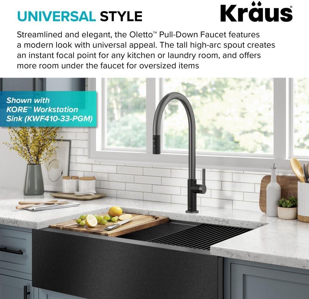 Oletto Pull Down Single Handle Kitchen Faucet