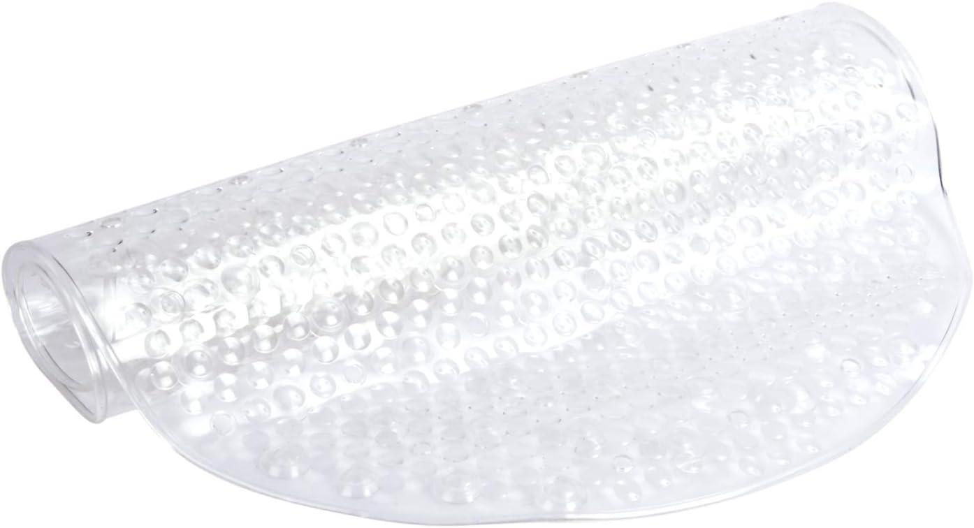 InterDesign Circlz 27-1/4 in. L X 15-7/16 in. W Clear PVC Bath Mat