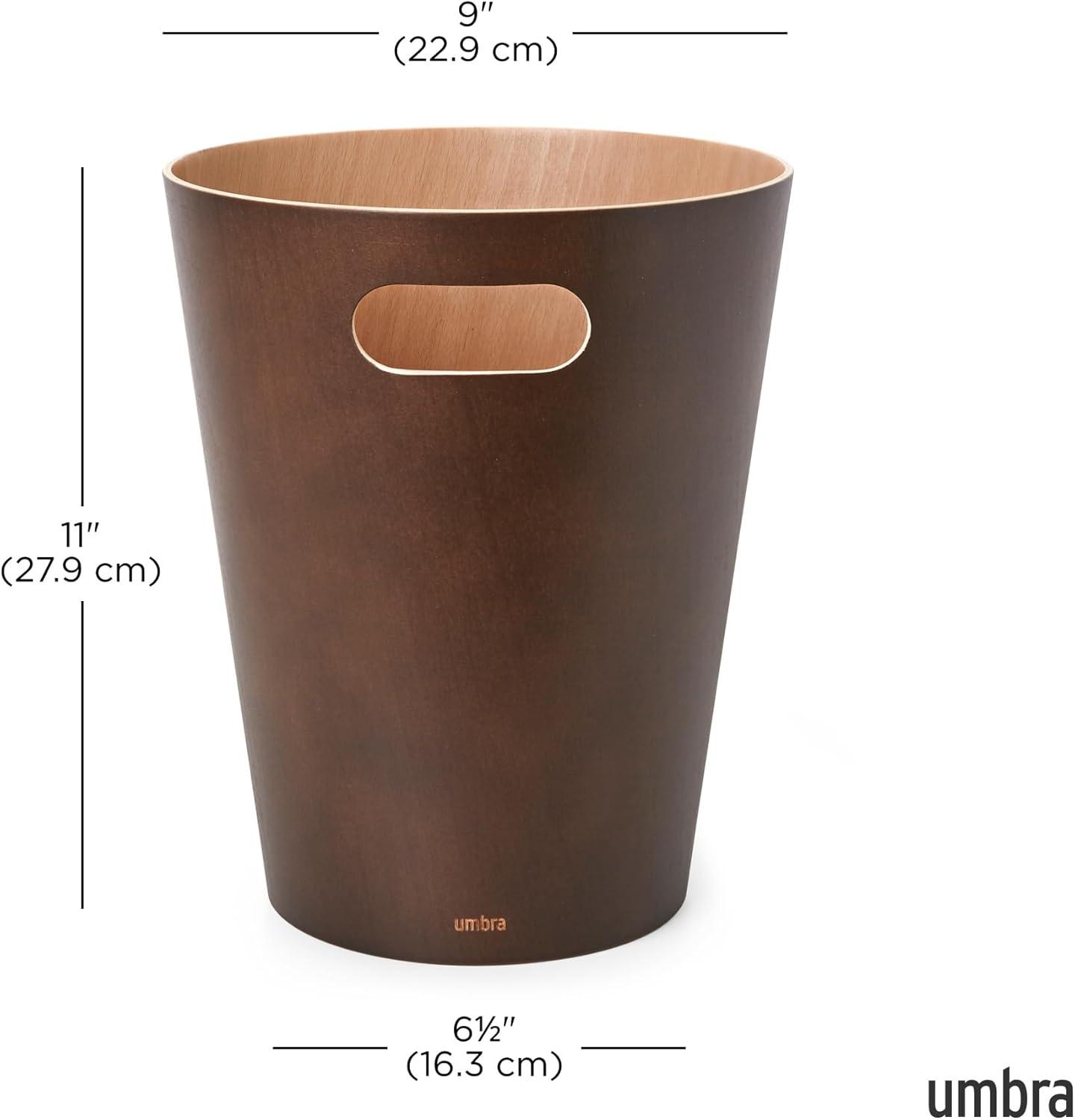 Umbra Woodrow Manufactured Wood Open Waste Basket - 2.25 Gallons