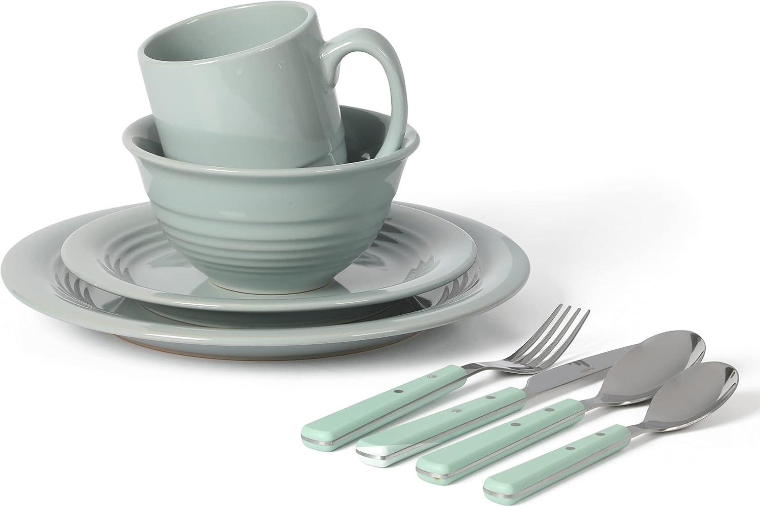 Martha Stewart 32-Piece Combo Set Stoneware Dinnerware Set - Service for 4