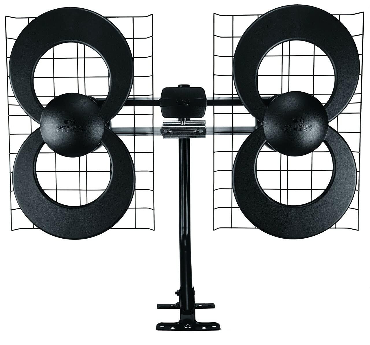 Antennas Direct® ClearStream 4 UHF Indoor Outdoor TV Antenna, Multi-Directional, 70+ Mile Range, 4K 8K UHD, NEXTGEN TV in Black