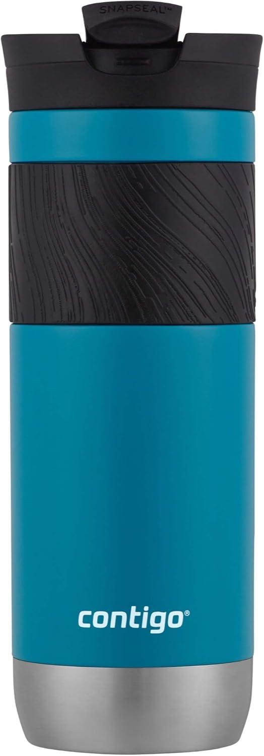 Contigo Byron 2.0 20oz Stainless Steel Travel Mug with SNAPSEAL Lid and Grip Juniper: Insulated Coffee Cup for Travel