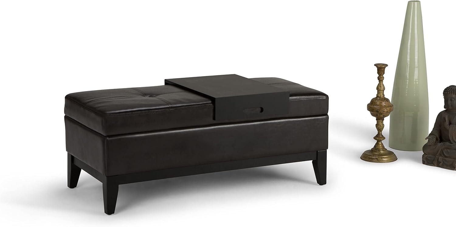 Minster Faux Leather Ottoman