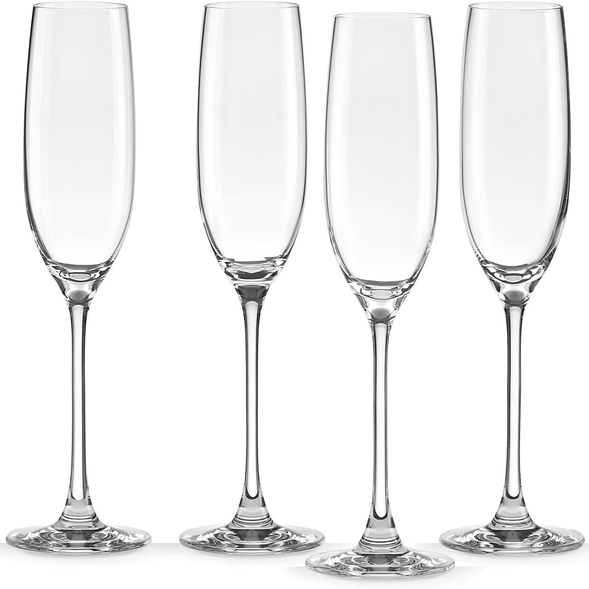 Tuscany Classics Clear Crystal Champagne Flute Set