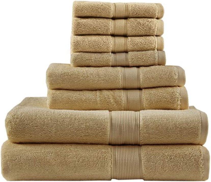 800GSM 100% Cotton 8 Piece Towel Set