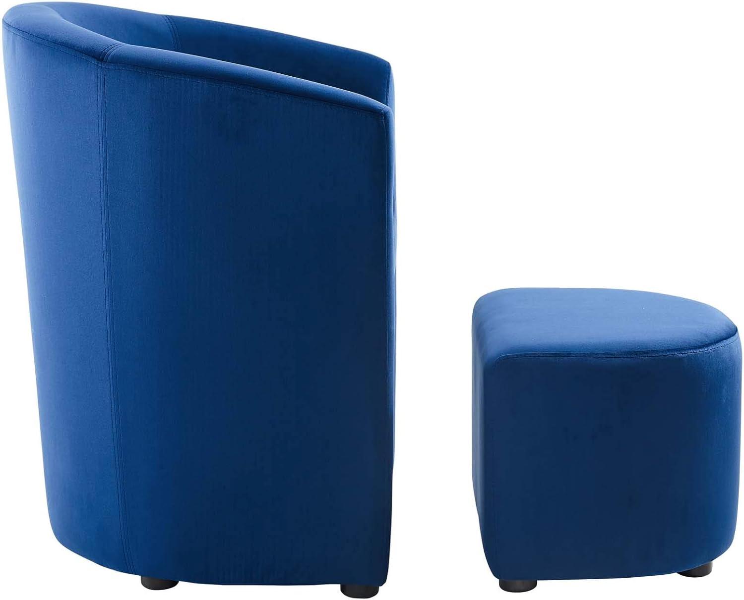 Divulge Performance Velvet Arm Chair and Ottoman Set by Modway