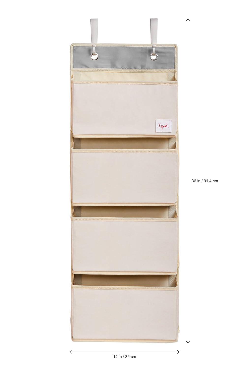 3 Sprouts 3 Sprouts - Children's Nursery Over the Door Organizer with Hooks - Llama