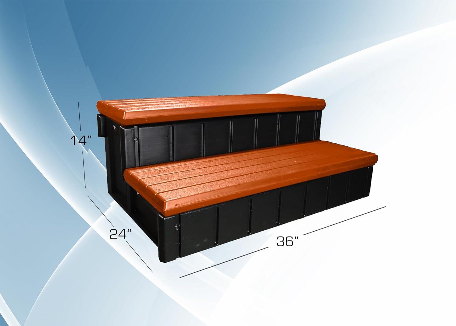 Confer Plastics Confer Plastics 36" Storage Spa Steps Espresso