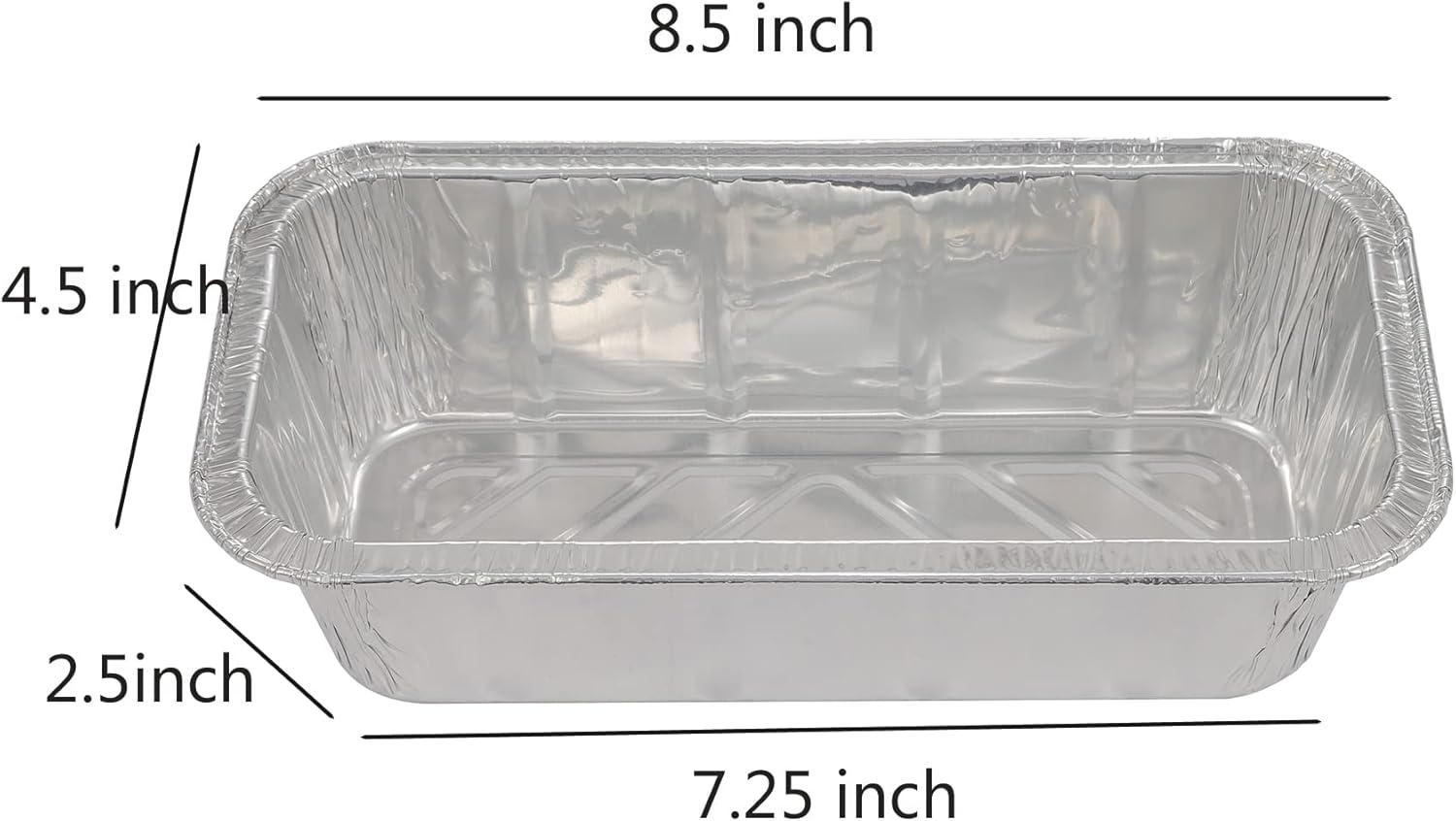 25 Pack Heavy Duty Disposable Aluminum Foil Loaf Pans