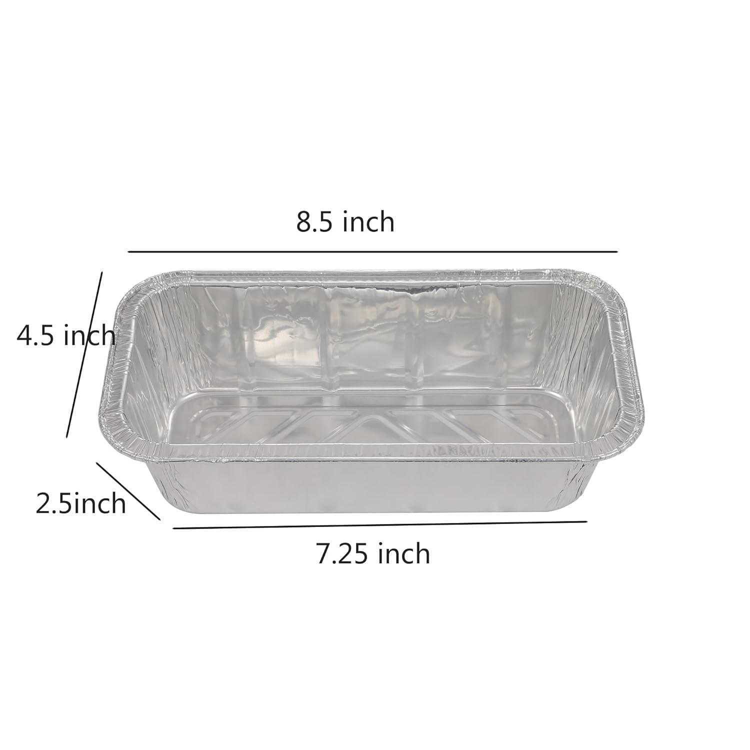25 Pack of 2Lb Heavy Duty Disposable Aluminum Foil Loaf Pans - Premium Bread Tins for Baking - Stand Eco-Friendly & Versatile Bakeware Perfect for Oven Use