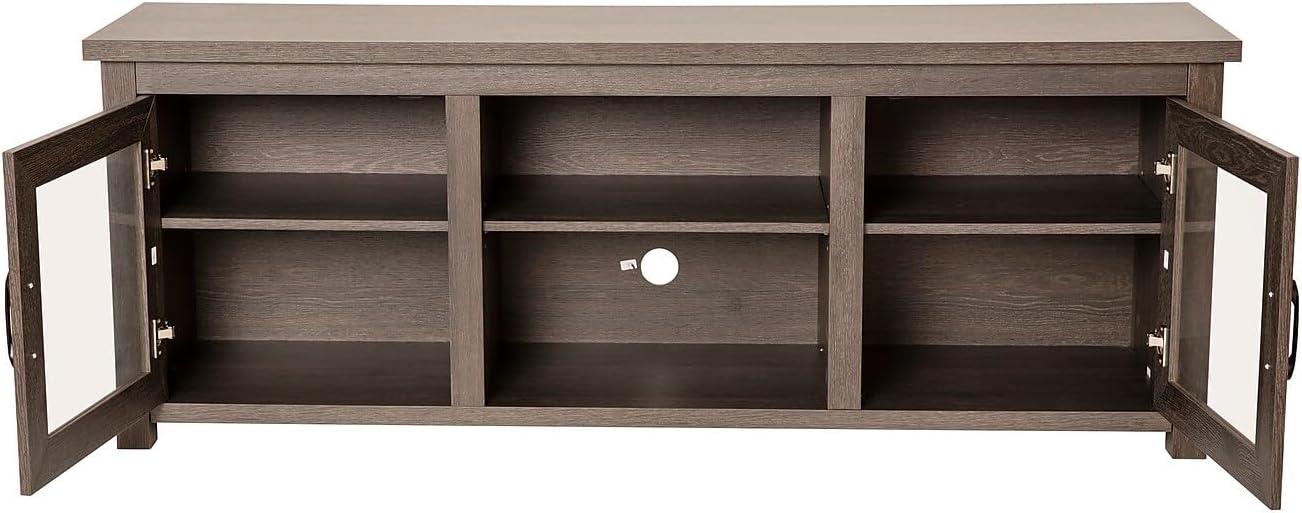 Flash Furniture Hatteras Classic TV Stand for up to 80" TVs with Glass Fronted Doors