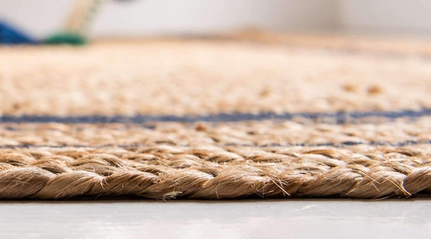 Unique Loom 8' 0 x 10' 0 Gujarat Braided Jute Rectangle Area Rug