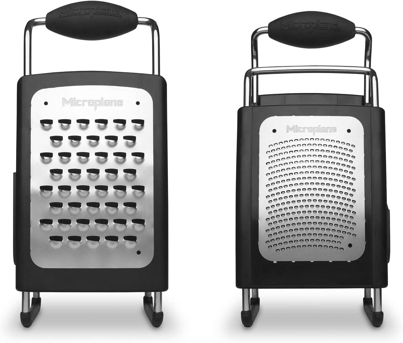 Microplane Black Stainless Steel 4-Sided Box Grater