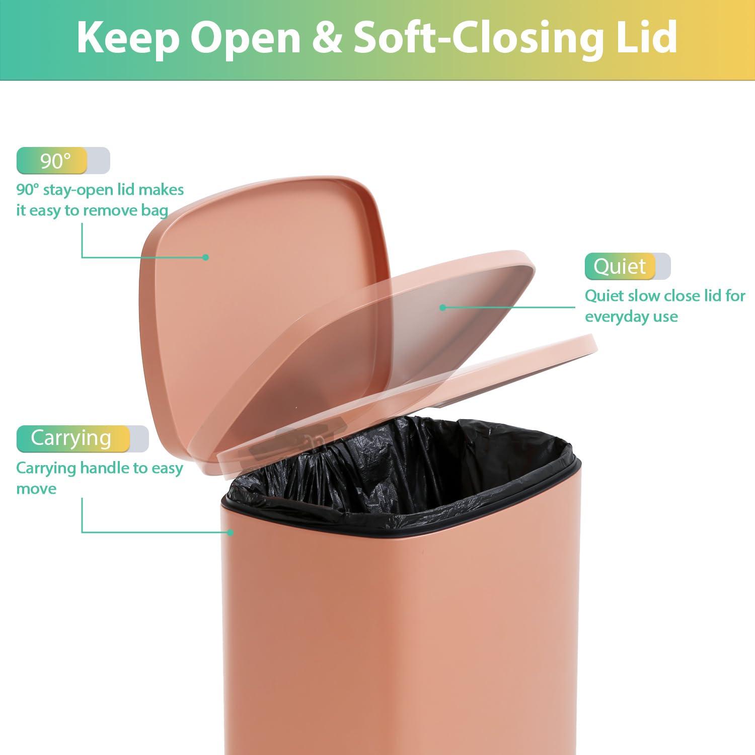 Sangdo Steel 13 Gallon Step on Trash Can | Wayfair