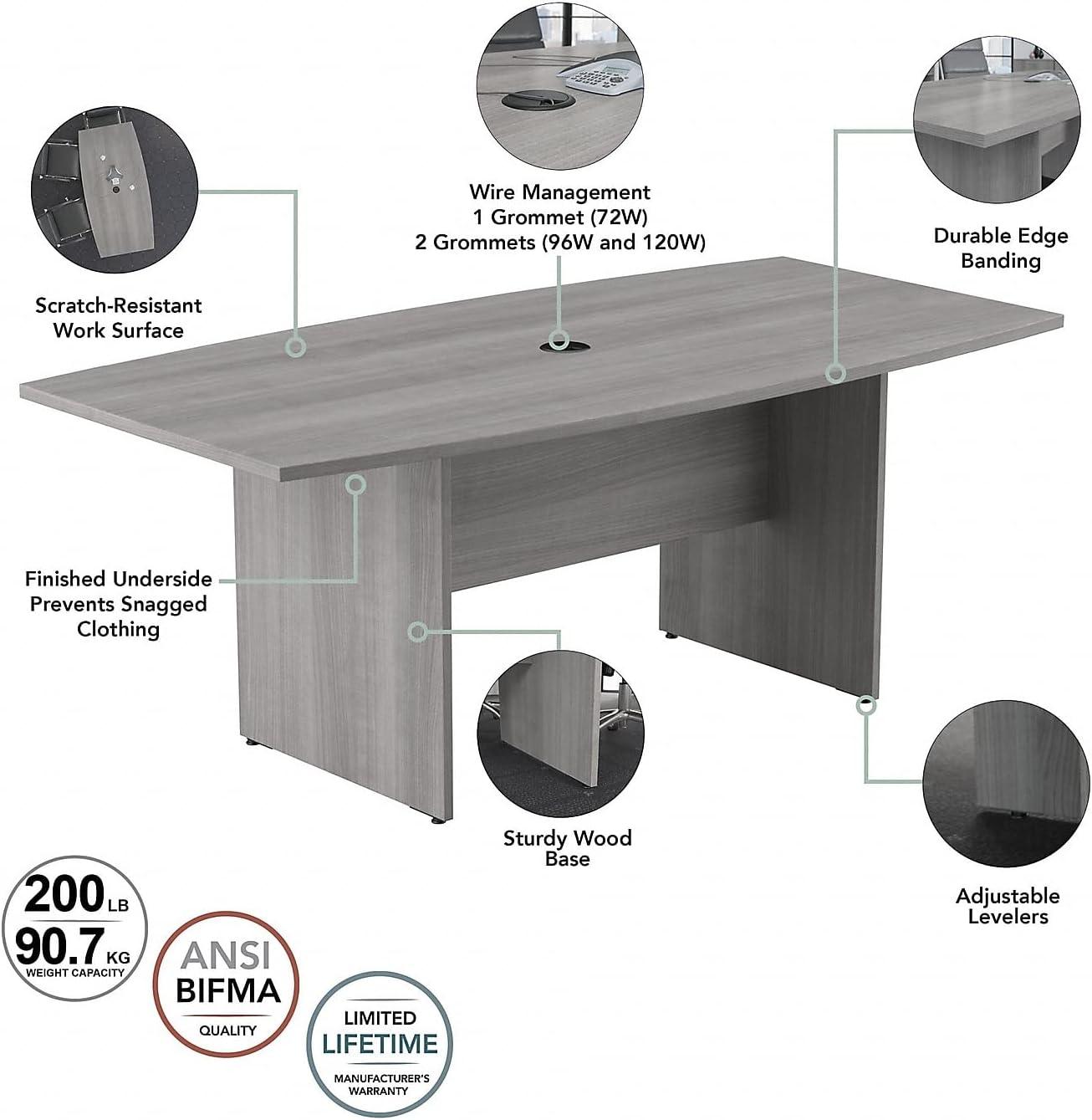 BBF 119'' Boat Shaped Conference Table