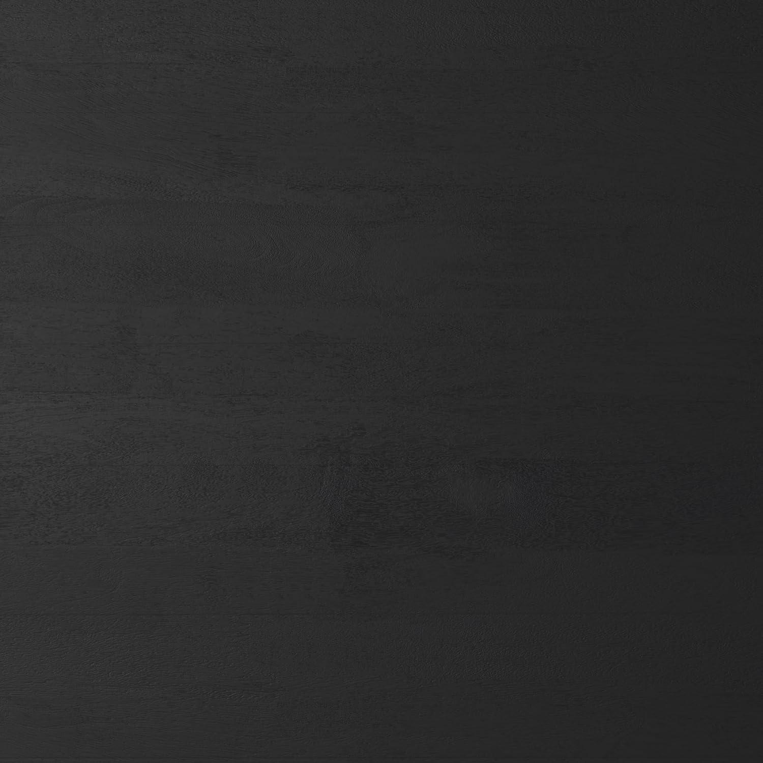 Simpli Home Millbury 36"W Solid Mango Wood Contemporary Round Drum Coffee Table, Fully Assembled