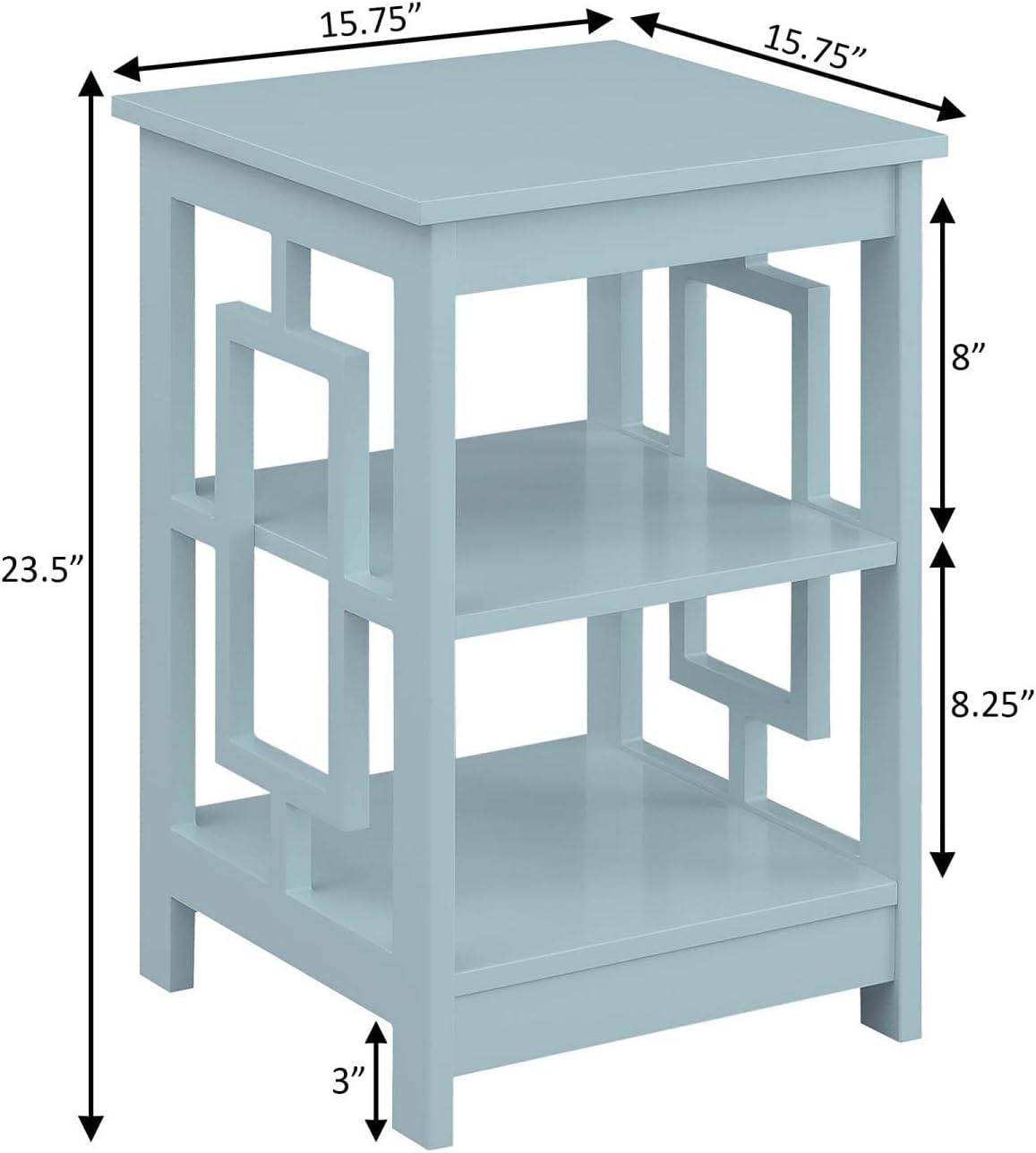 Convenience Concepts Town Square End Table with Shelves, Multiple Finishes