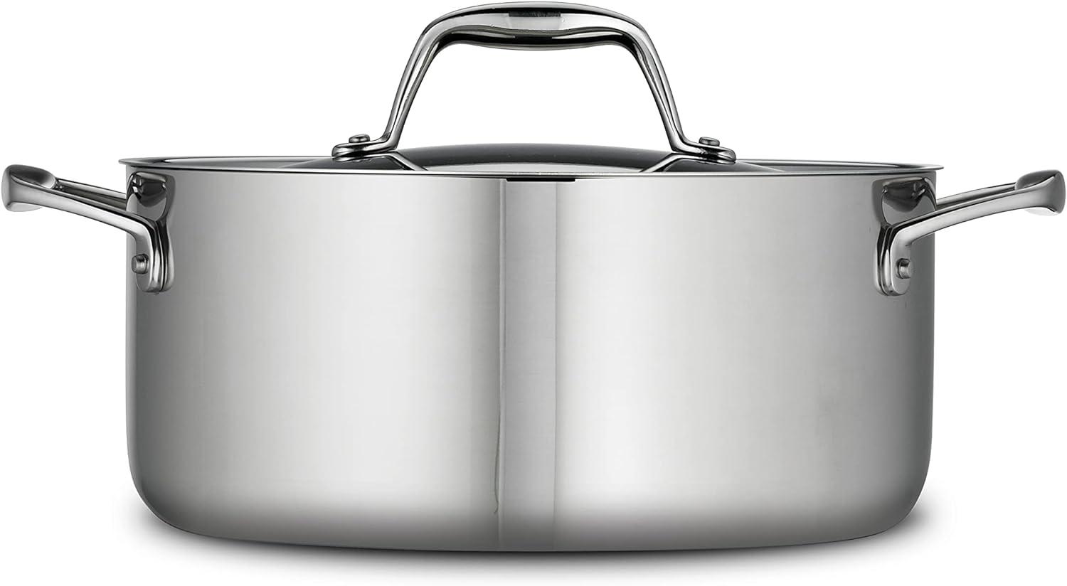 Tramontina Gourmet Tri-Ply Clad 5 qt. Stainless Steel Round Dutch Oven