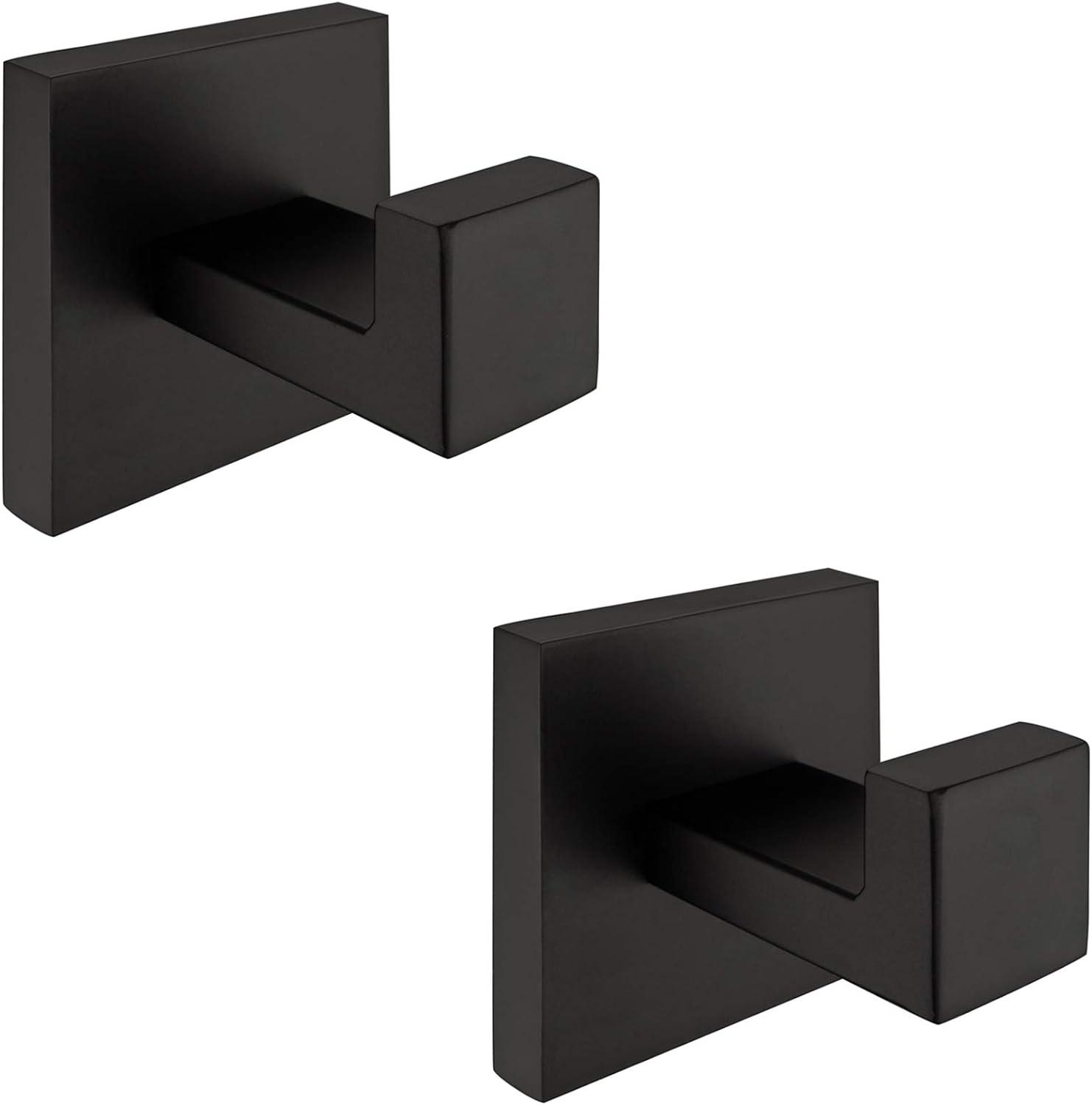 Matte Black Stainless Steel Heavy Duty Towel Hooks