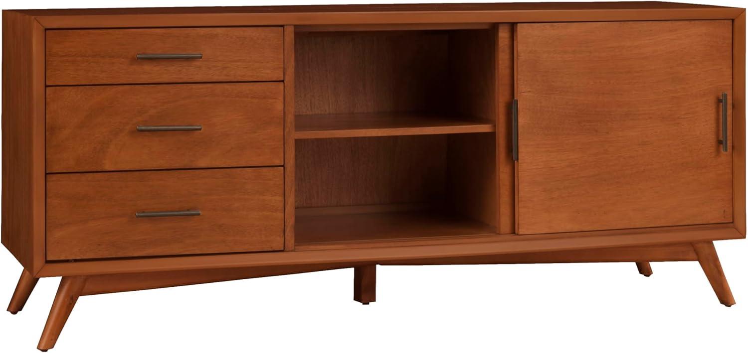 Alpine Furniture Flynn Large Wood TV Console in Acorn Brown