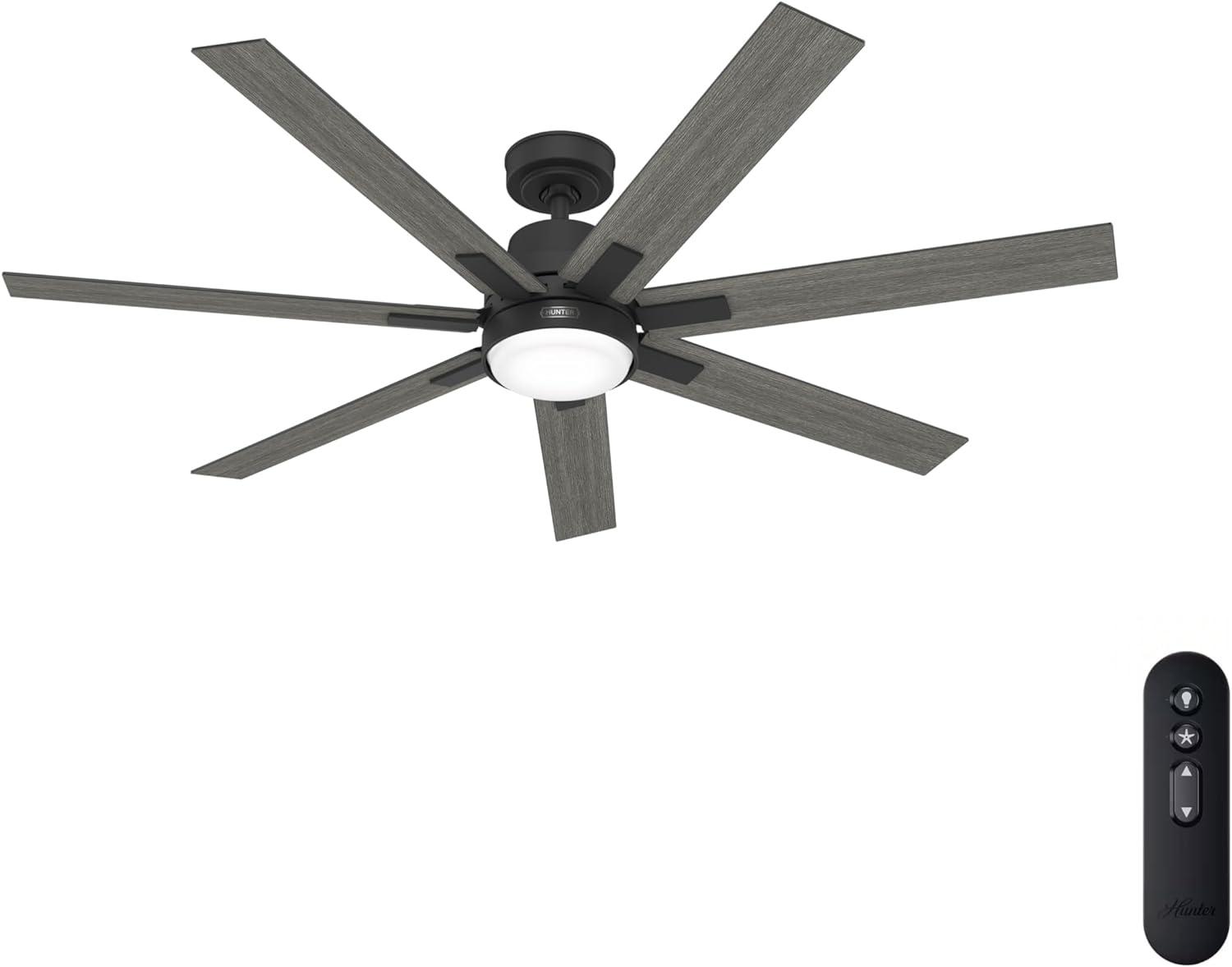 60" Phenomenon 7 - Blade Smart Standard Ceiling Fan with Wall Control and Light Kit Included