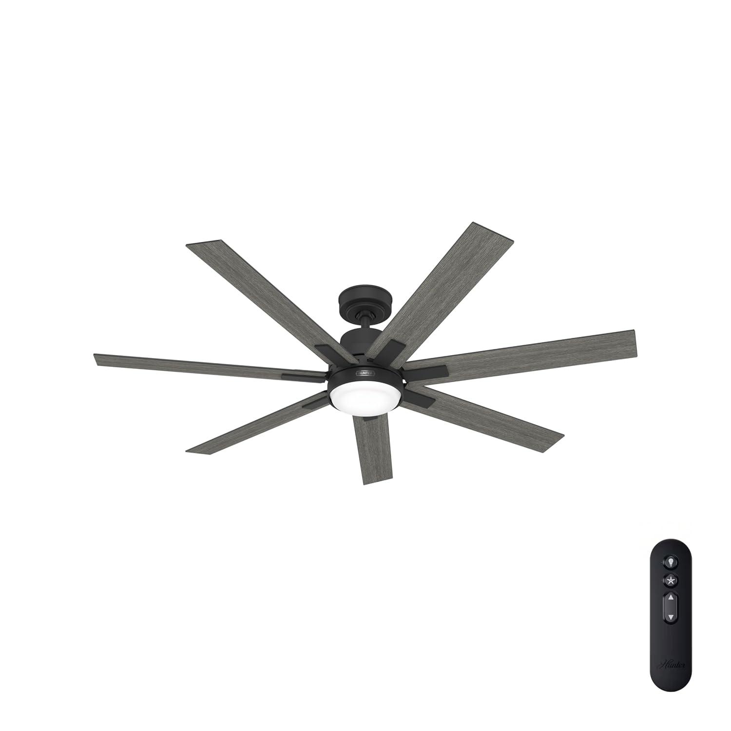 60" Phenomenon 7 - Blade Smart Standard Ceiling Fan with Wall Control and Light Kit Included