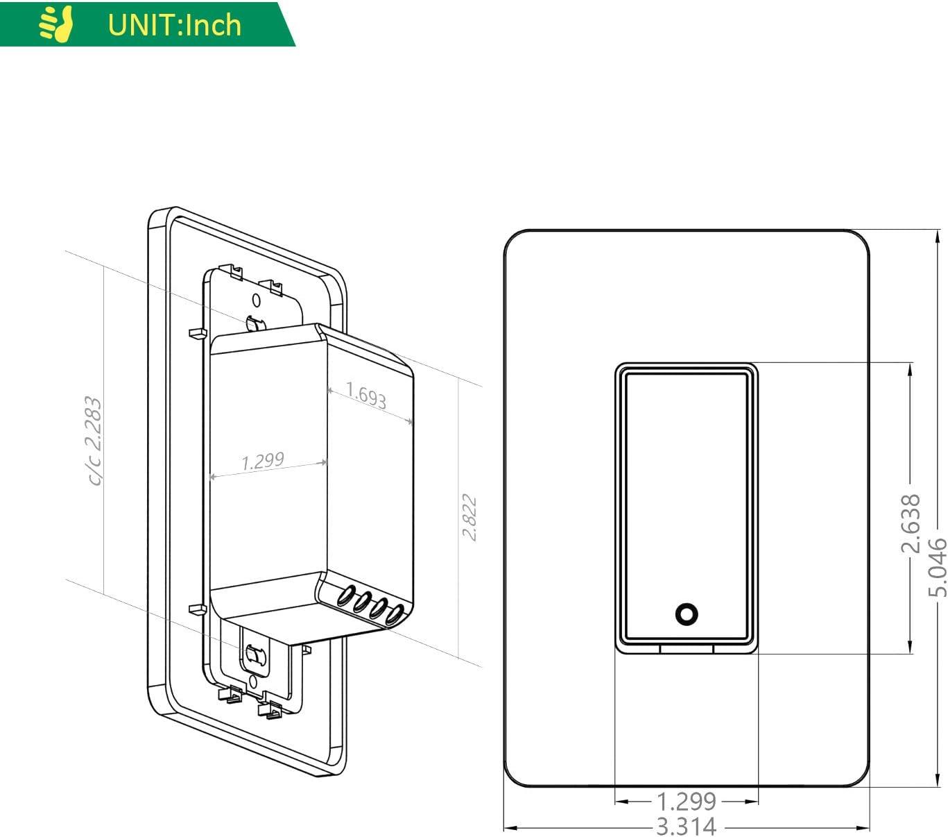 Smart Switch by MartinJerry | Works with Alexa, Smart Home Devices Works with Google Home, No Hub Required, Easy Installation, Single Pole (4 Pack)