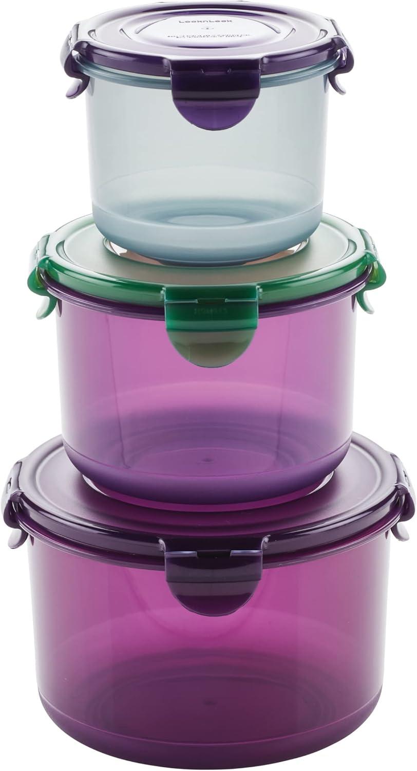 ECO by LocknLock Food Storage Container Set, 6-Piece, Assorted Colors