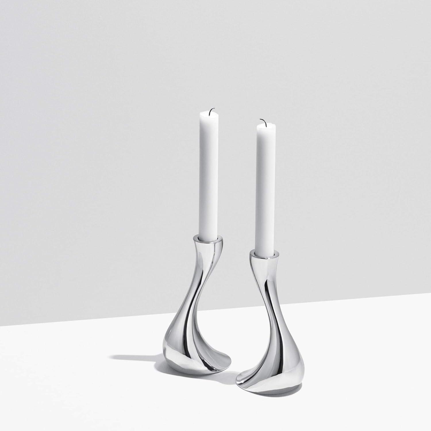 Cobra Stainless Steel Candlestick (Set of 2)