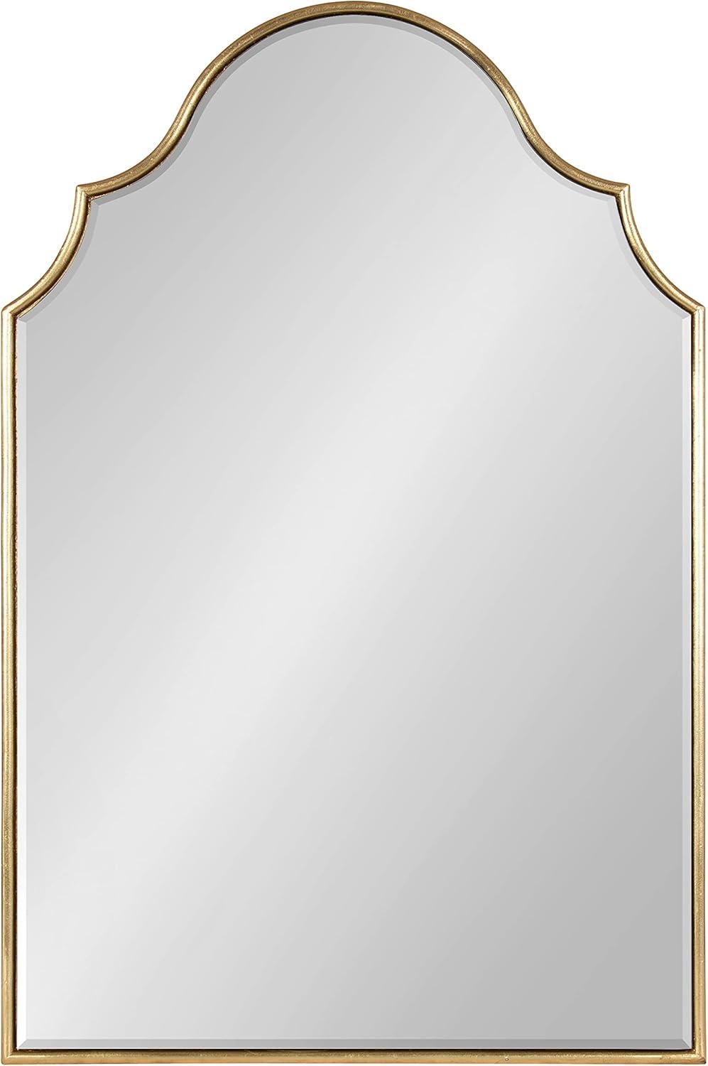 Kate and Laurel Leanna Arch Framed Wall Mirror, Gold 20x30