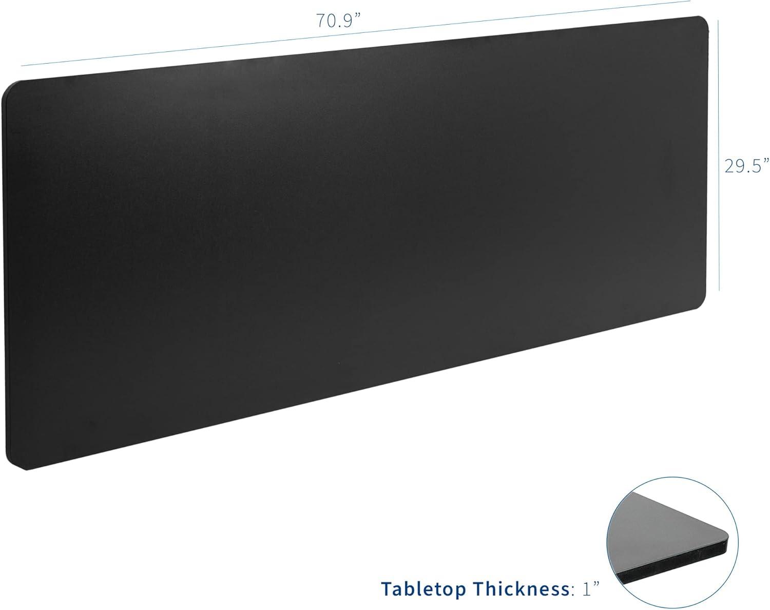 Vivo Black 71" x 30" Modern Computer Desk Table Top