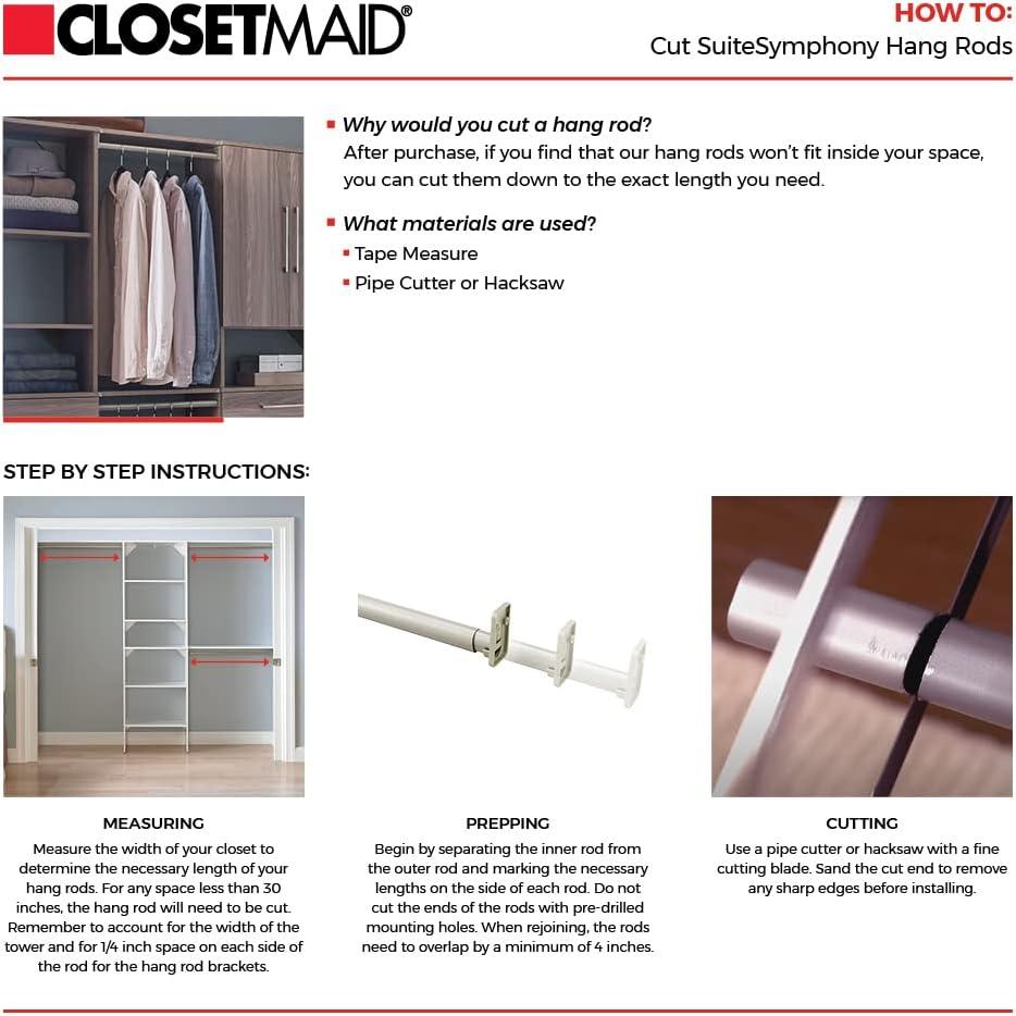 Gray 7-10 Foot Wide Closet System Kit with Adjustable Shelves