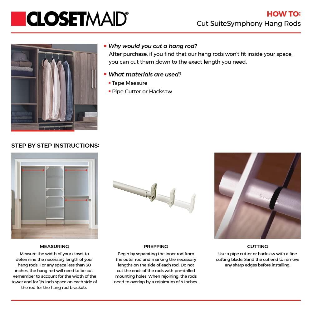 Closetmaid Ss16-Cos Suitesymphony 6 To 9 Foot Wide Closet Organization Shelving System Kit