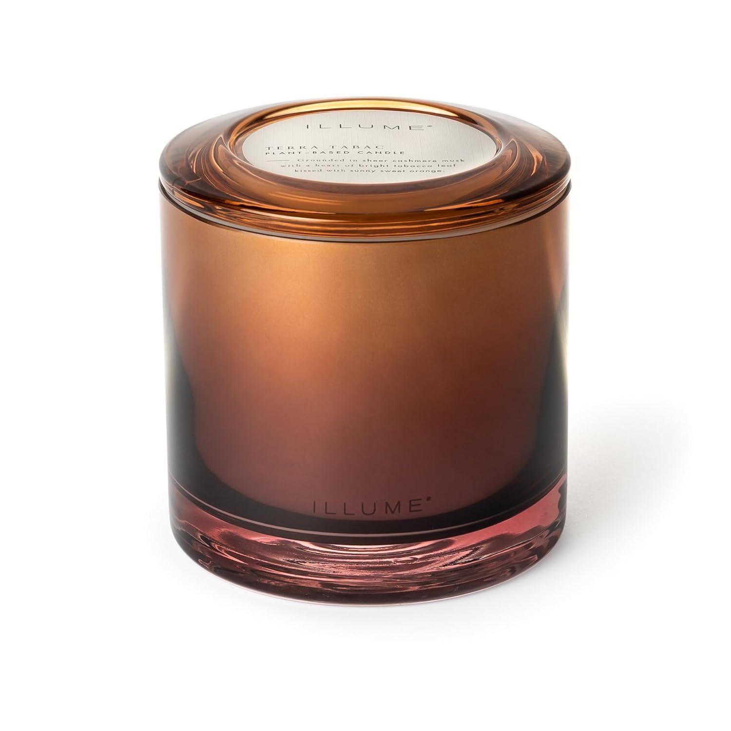 ILLUME Beautifully Done Essentials Terra Tabac Statement Glass Scented Candle