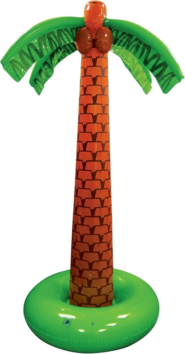 6' Green and Brown Inflatable Vinyl Palm Tree Decoration