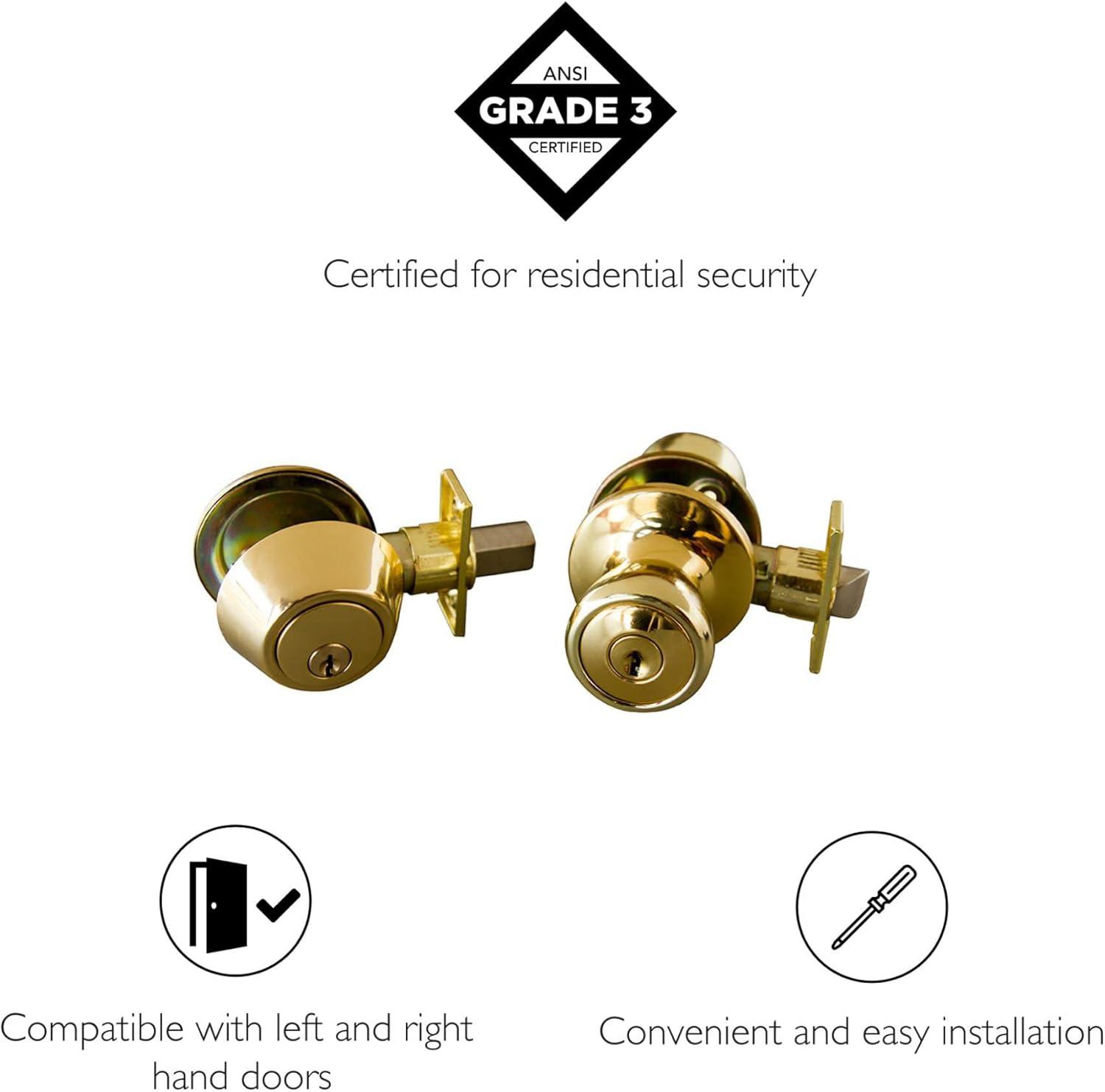 Complete Terrace Entry Knob Set with Deadbolt