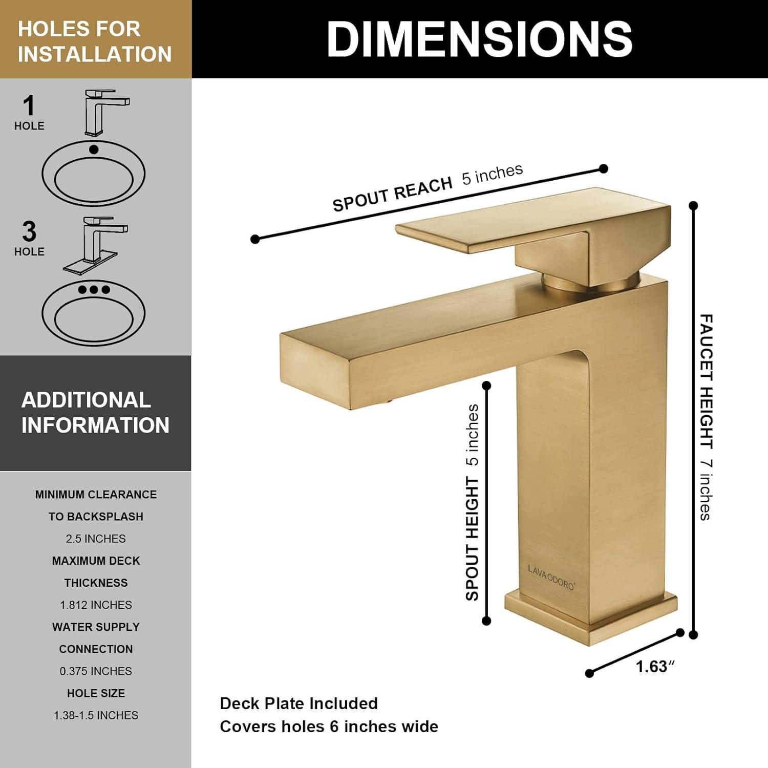 Single-handle Bathroom Faucet with Drain Assembly