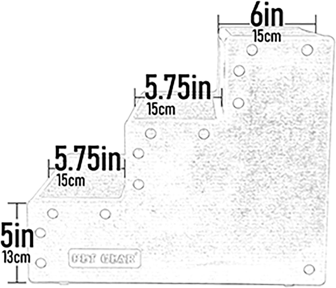 Gray 3-Step Pet Stairs with Non-Slip Surface