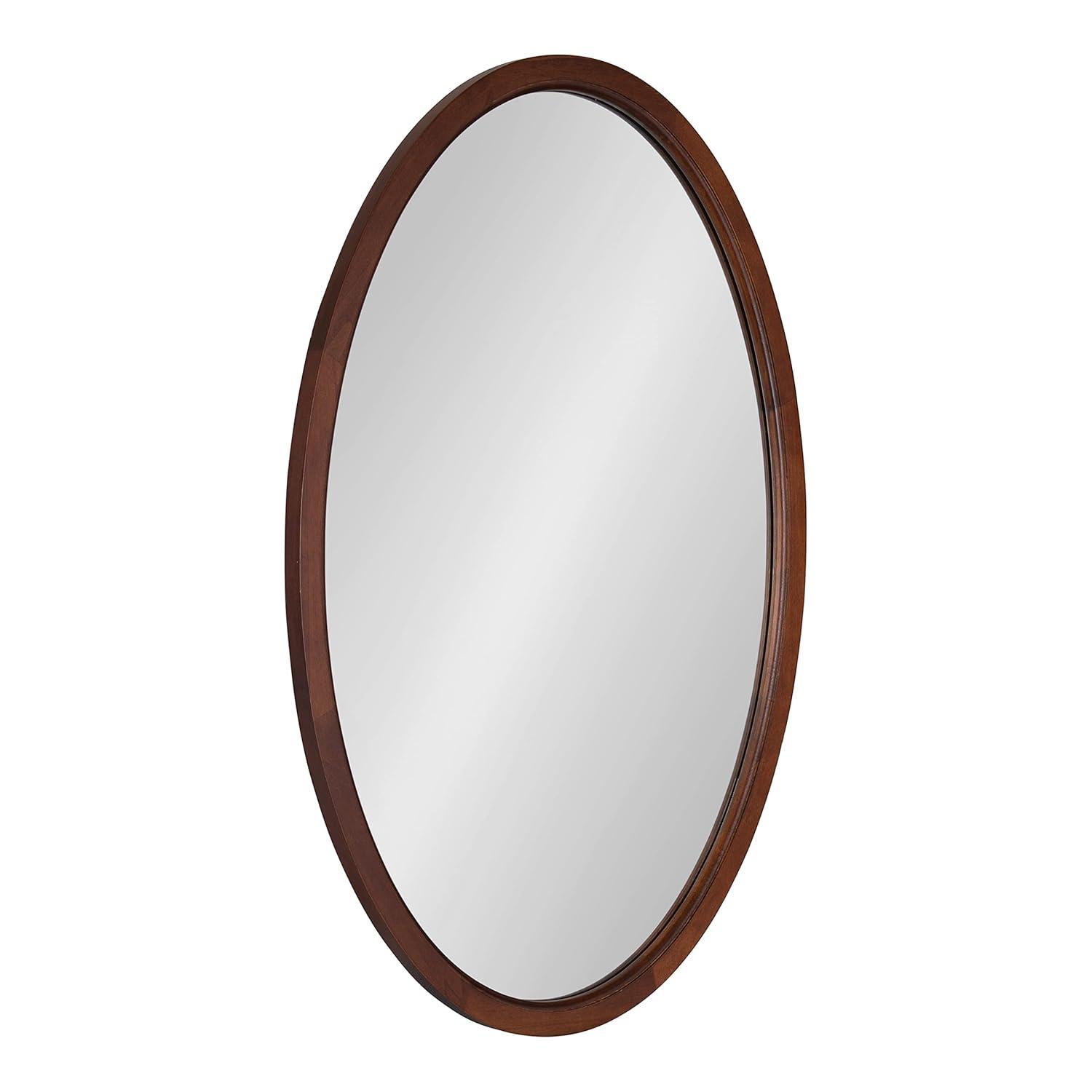 Kate and Laurel Hogan Wood Oval, 24x36, Walnut Brown