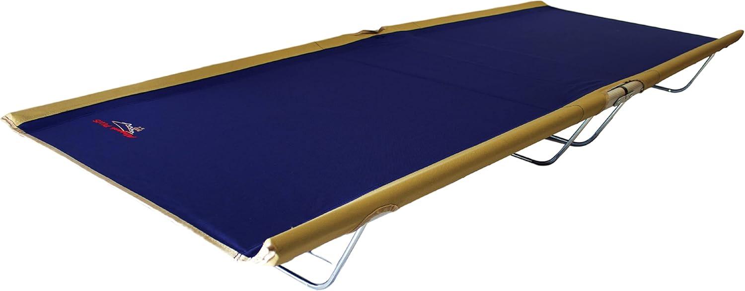 Allagash Plus Extra Wide Blue and Tan Camping Cot