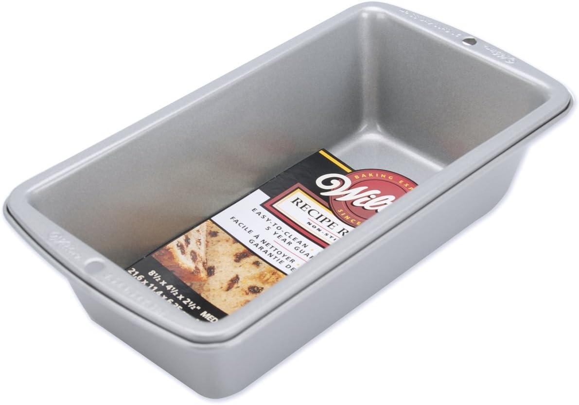 Wilton 191003159 Recipe Right Non-Stick Medium Loaf Pan, Silver, Each