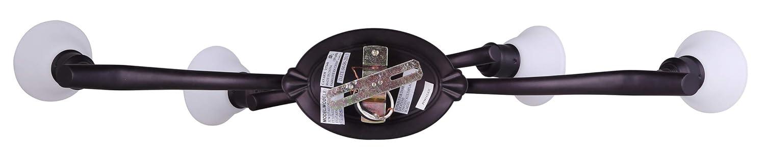 Addison 23.5'' Oil Rubbed Bronze Track Lighting with White Opal Glass