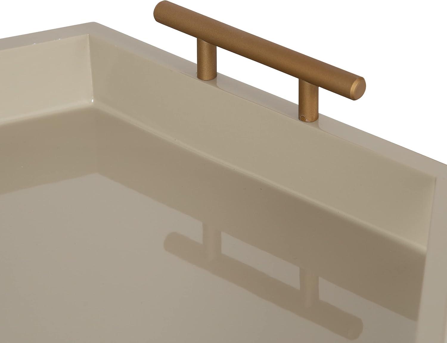 Kate and Laurel Lipton Tray, 18x18, Brown and Gold