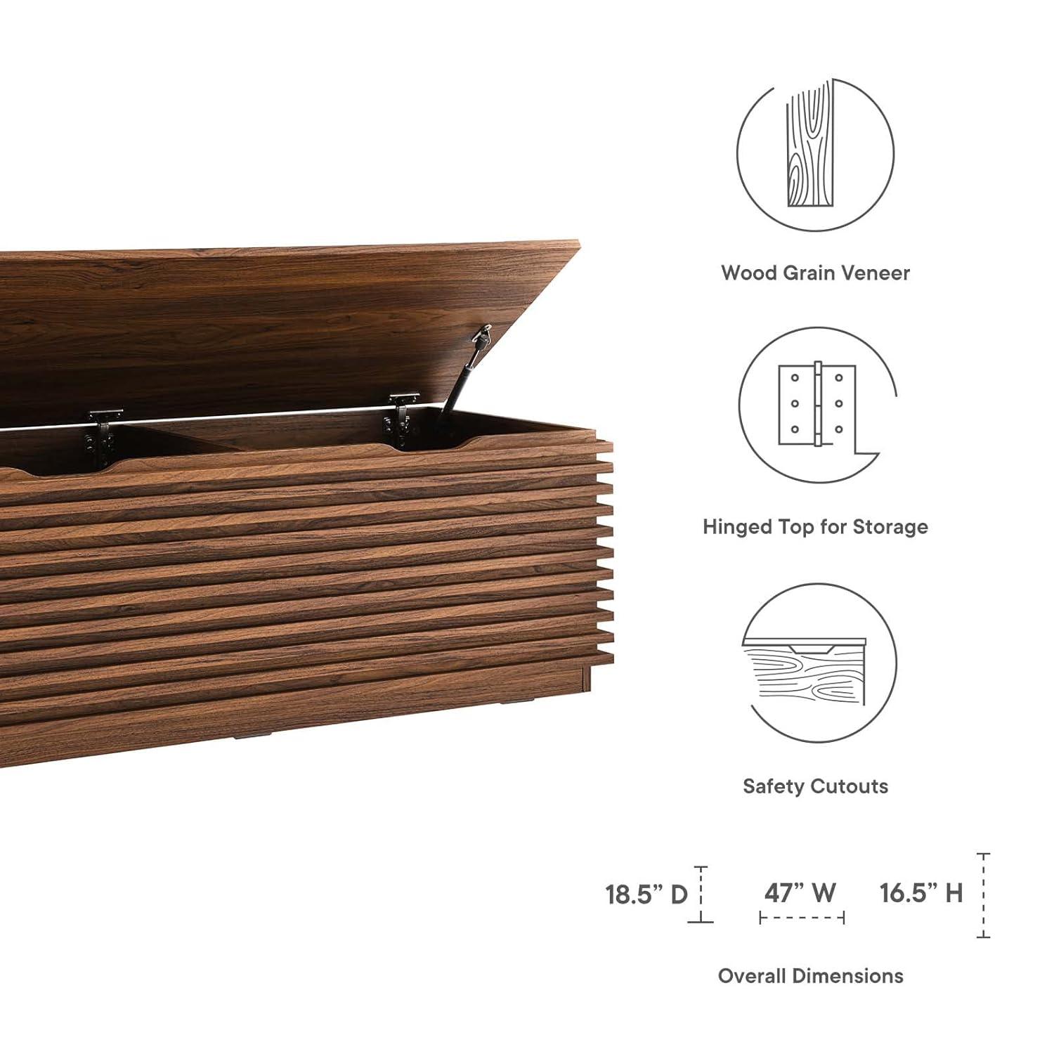 Modway Modway Render 47" Wood Grain Storage Bench