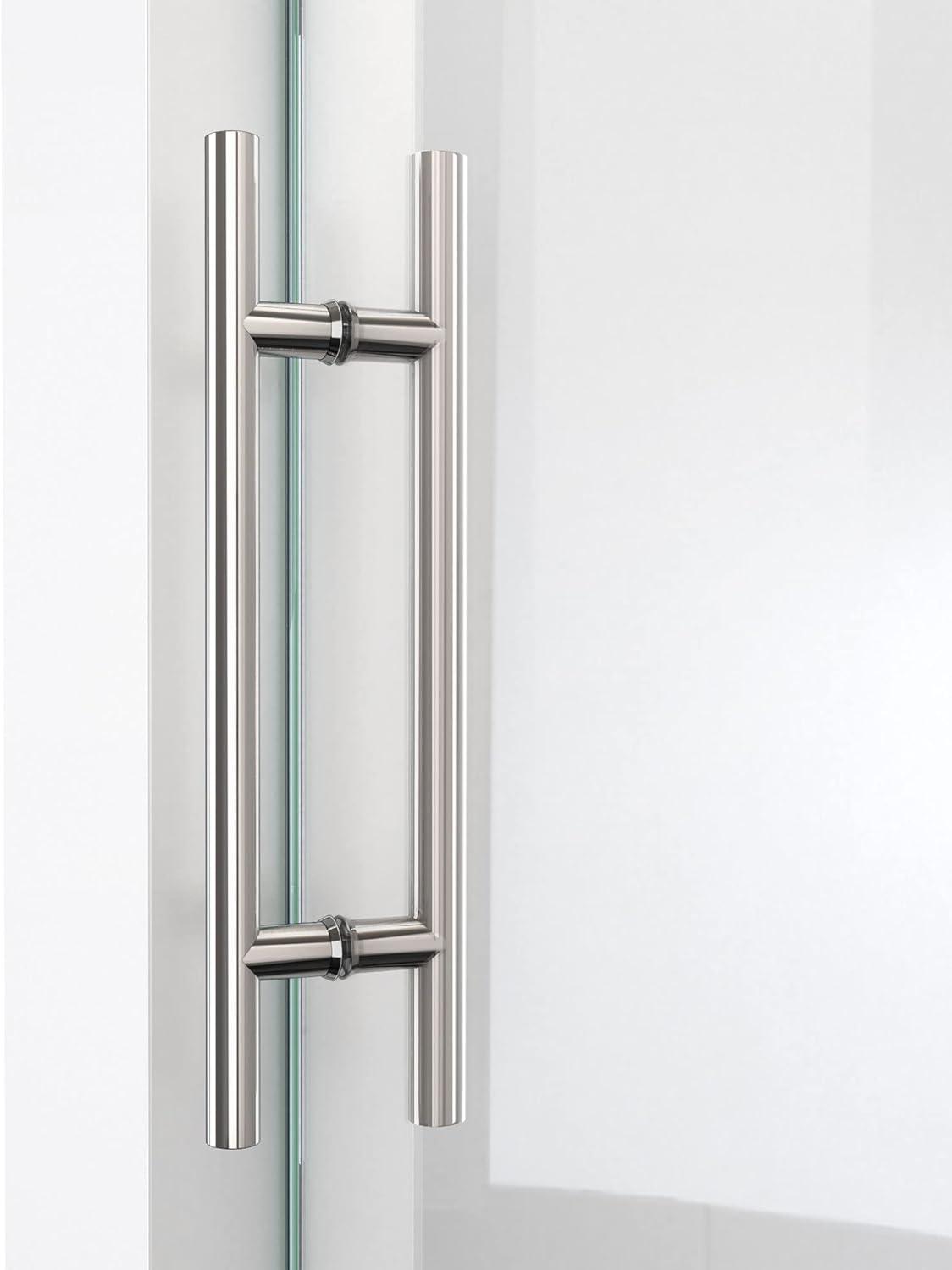 56"- 60" W x 76" H Single Sliding Frameless Shower Door with ClearMax Glass Treatment