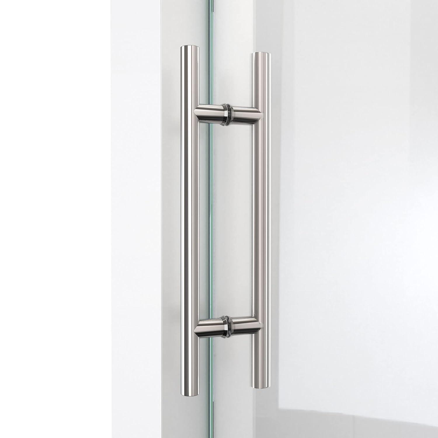 72.38" W x 34.5" D x 76" H Frameless Rectangle Sliding Shower Enclosure